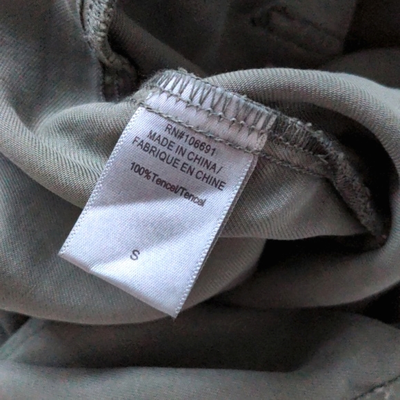 YOUNG FABULOUS & BROKE | Tencel Utility Jumpsuit Waist Tie, Green, Womens Size S - Picture 11 of 14